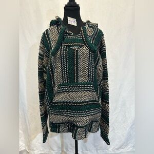 Men's Green and Black Baja Hoodie